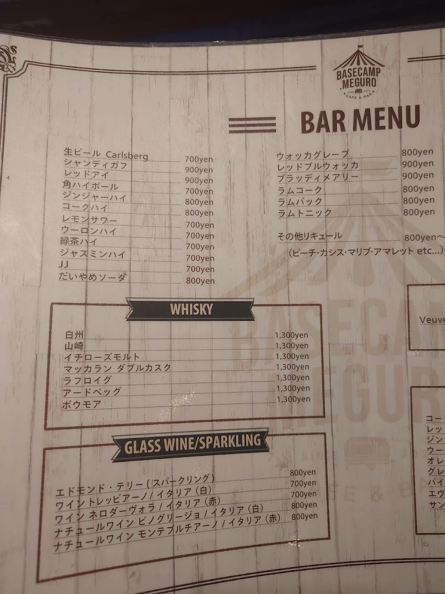 BASECAMP.MEGURO メニュー写真 2